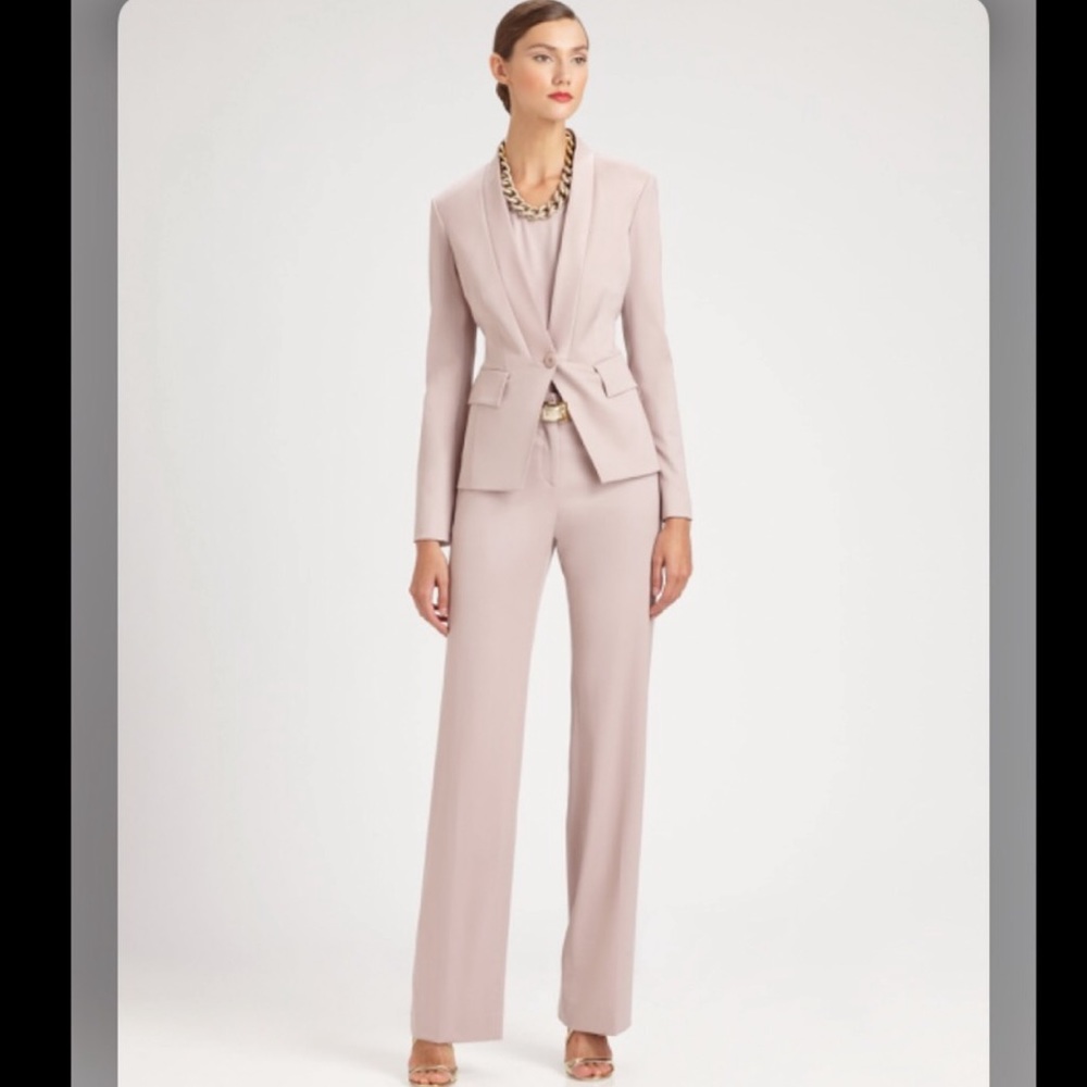 - St. John Shelley Stretch-Wool Pants, Orchid
